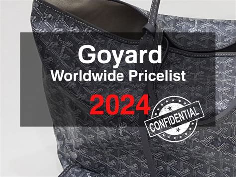 goyard artois mm bag|goyard price list 2024.